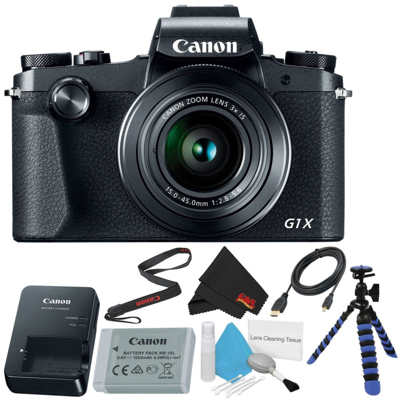 6Ave Canon PowerShot G1 X Mark III Digital Camera #2208C001 International Version (No Warranty) + Deluxe Cleaning Kit + (International Model)