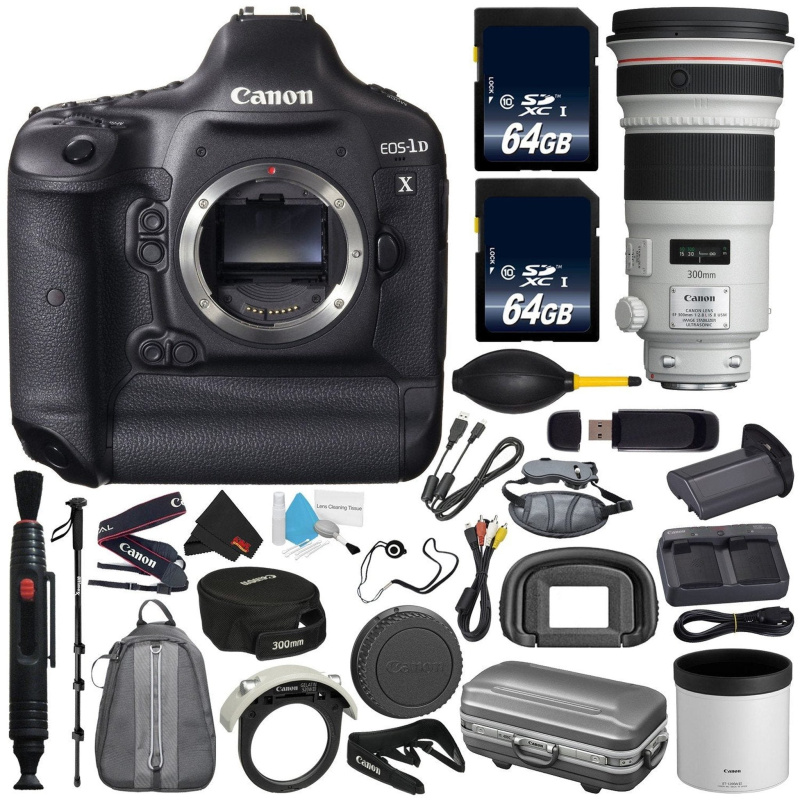 Canon EOS-1D X DSLR Camera International Version (No Warranty) + Canon EF 300mm f/2.8L is II USM Lens + (International Model)