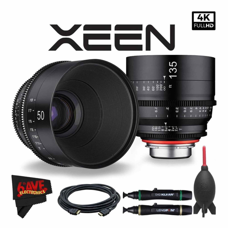Rokinon Xeen 50mm T1.5 Lens and Xeen 135mm T2.2 Lens Combo for PL Mount