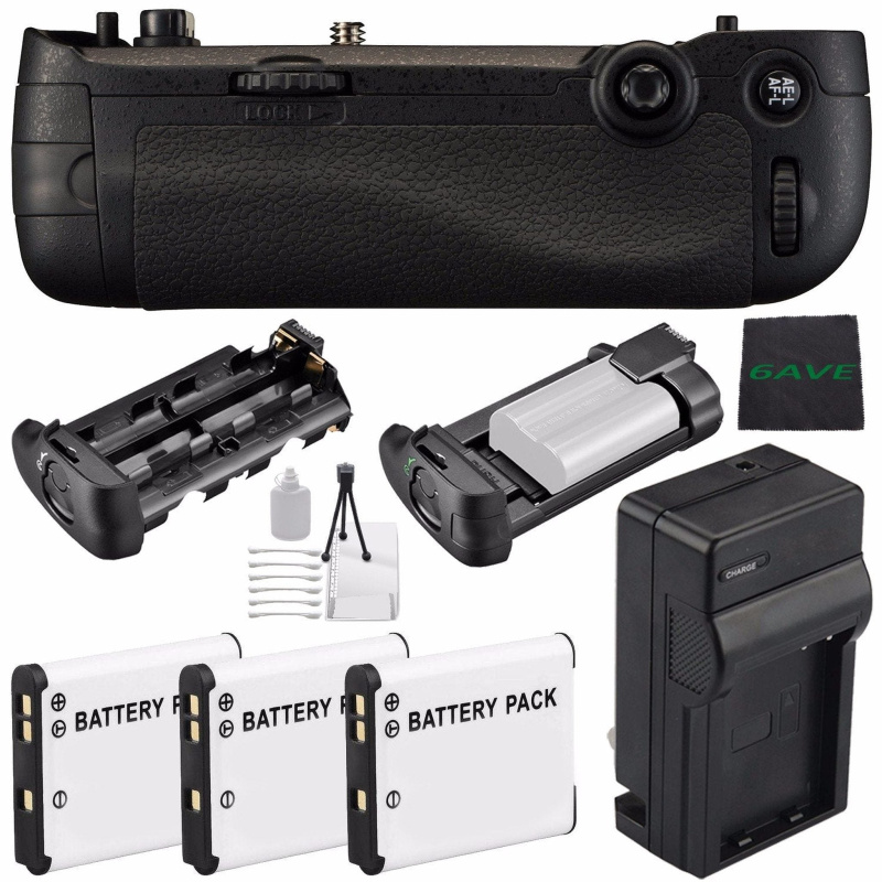 Nikon MB-D16 Multi Battery Power Pack for D750 (Certified Refurbished) + EN-EL15 Replacement Li-on Battery + Microfiber