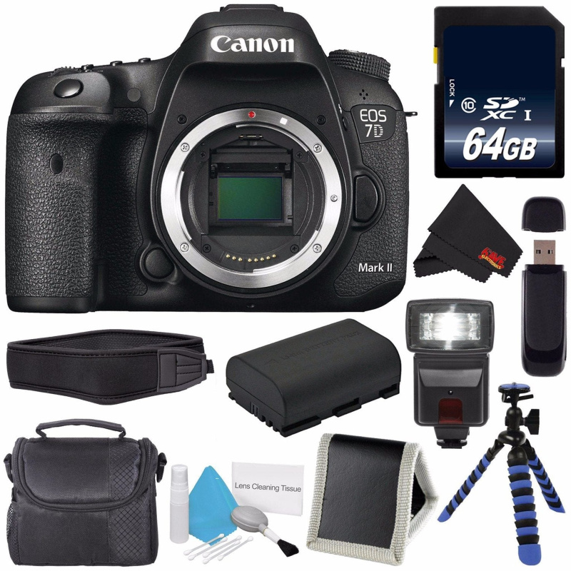 Canon Eos 7D Mark II Digital Camera (International Version) 9128B002 + Memory Card + LP-E6 Replacement Lithium Ion Batte (International Model)