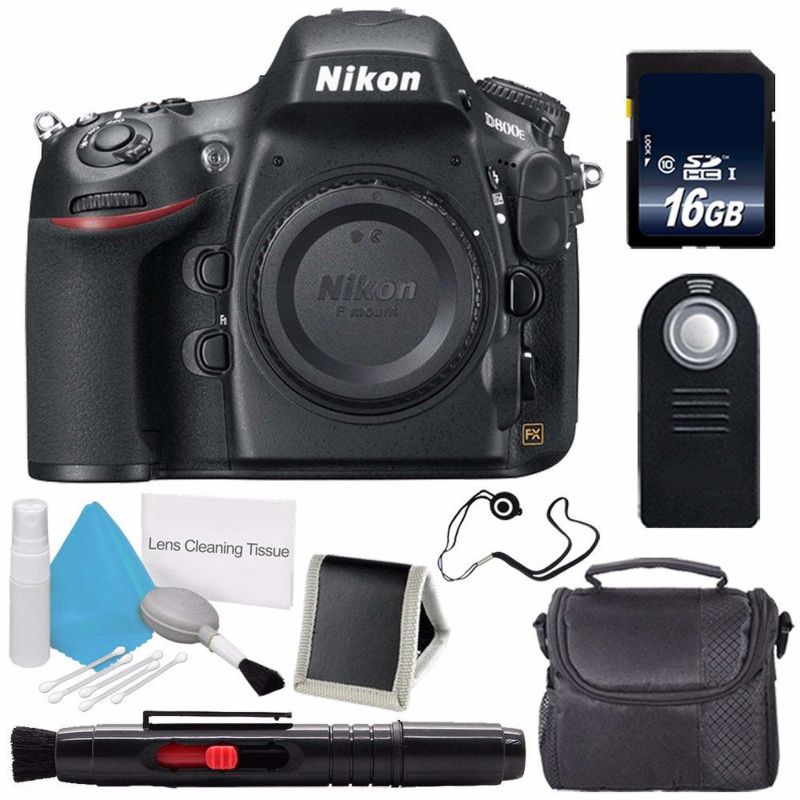 Nikon D800E Digital Camera (Body Only) (International Model) + Carrying Case + Lens Pen Cleaner + Lens Cap Keeper + 16GB Memory Card