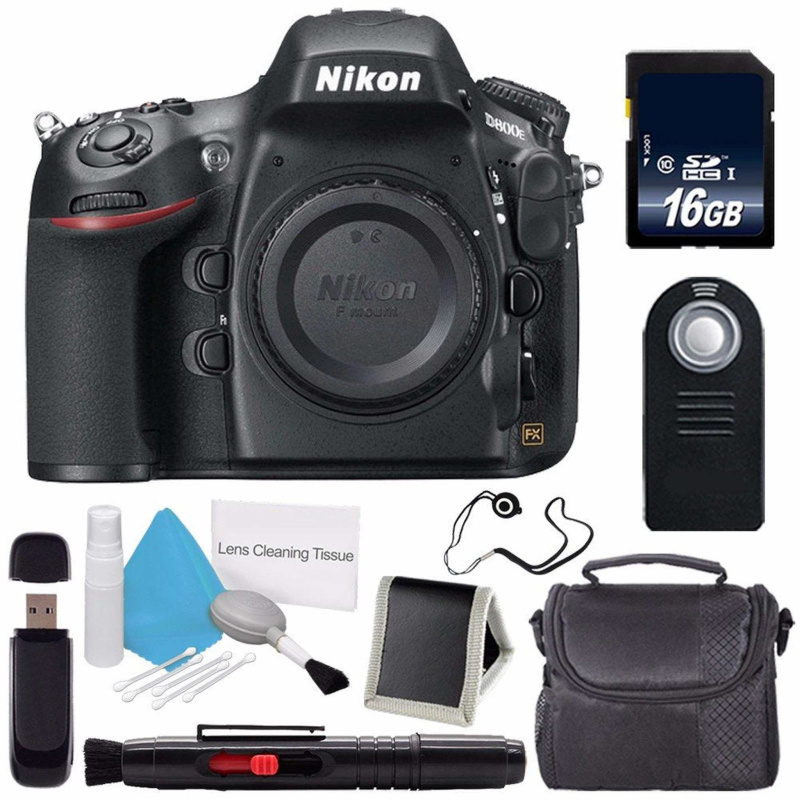 Nikon D800E Digital Camera (Body Only) (International Model) + Carrying Case + Lens Pen Cleaner + Lens Cap Keeper + 16GB Memory Card