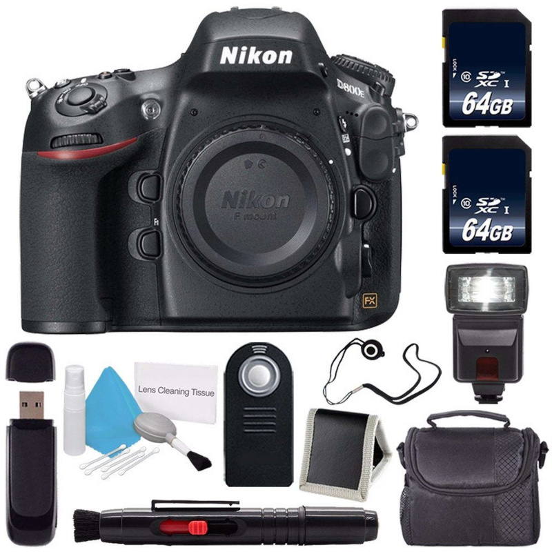 Nikon D800E Digital Camera (Body Only) (International Model) + 64GB Memory Card