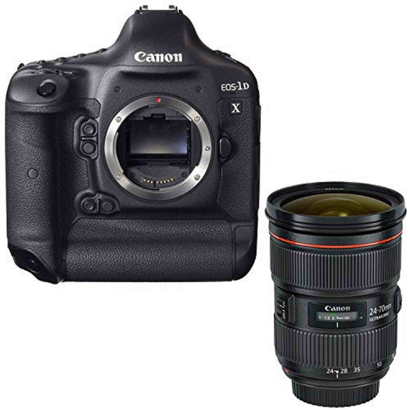Canon EOS-1D X DSLR Camera (Body Only) + Canon EF 24-70mm f/2.8L II USM Lens Bundle (International Model)