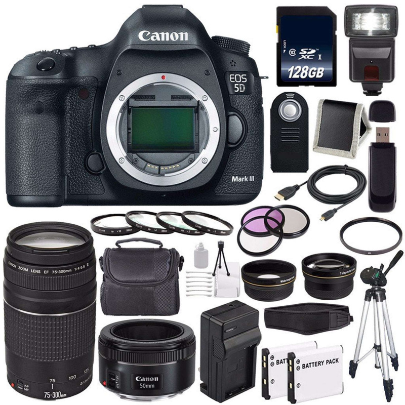 Canon EOD 5D III Digital Camera International Model + Canon EF 75-300 III Bundle
