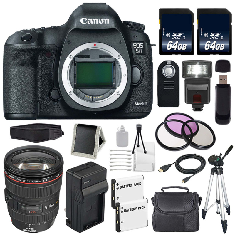 Canon EOD 5D III Digital Camera International Model + 64GB SDXC Class 10 Card Bundle