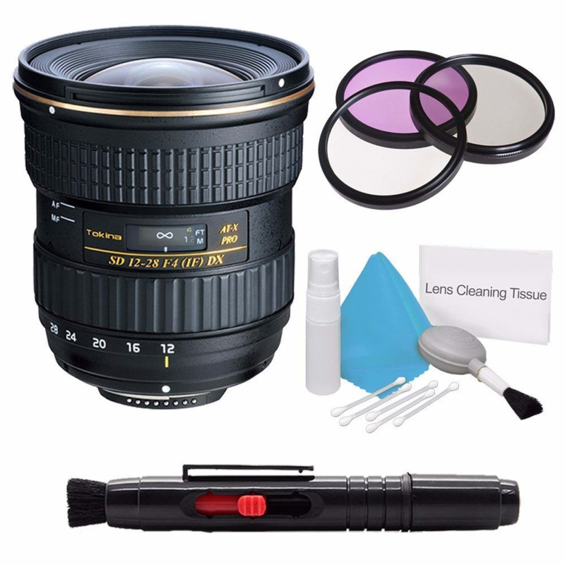 Tokina 12-28mm f/4.0 at-X Pro APS-C Lens for Canon (International Model) +Deluxe Cleaning Kit + Lens Cleaning Pen Bundle