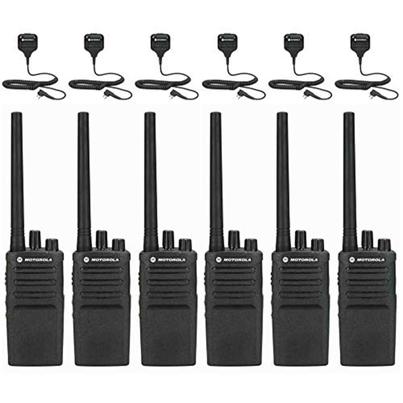 6 Pack Motorola RMV2080 Business Two-Way Radios Walkie Talkies w/ Speaker Mics