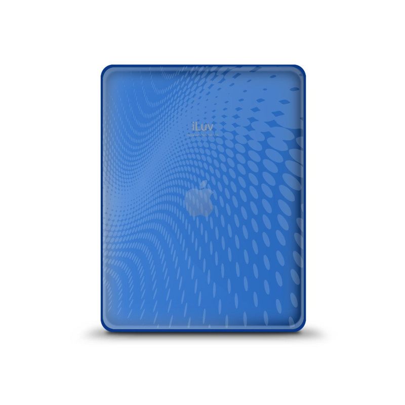 iLuv Flexi-Clear TPU Case with Dot Wave Pattern for iPad - Blue
