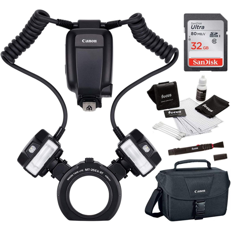 Canon MT-26EX-RT Macro Twin Lite (2398C002) Bundle with 32GB SDHC Memory Card (International Model)