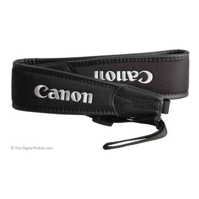 Canon 600X Light Weight Wide Padded Neck Strap Black (International Model)
