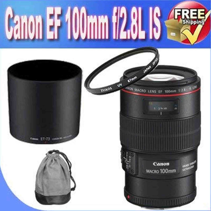 Canon EF 100mm f/2.8LMacro is USM Lens for Canon SLR Cameras + 67mm UV Filter!! (International Model)