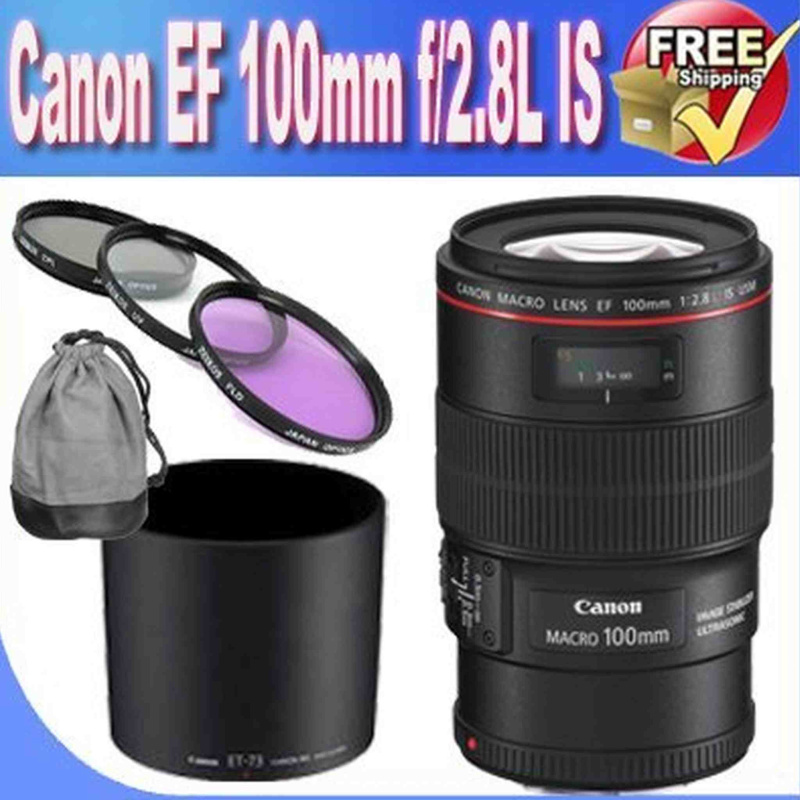Canon EF 100mm f/2.8LMacro is USM Lens for Canon SLR Cameras + 67mm 3 Piece Professional Filter Kit + Lens & Camera Cleaning Kit!! (International Mode