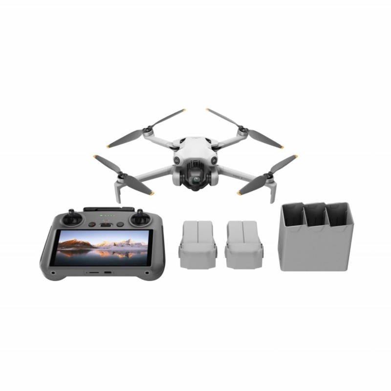 DJI Mini 4 Pro Fly More Combo with DJI RC 2, Drones with Camera for Adults 4K, Under 0.549 lbs/249 g, 3 Batteries for up to 102 Mins Flight Time, Smar