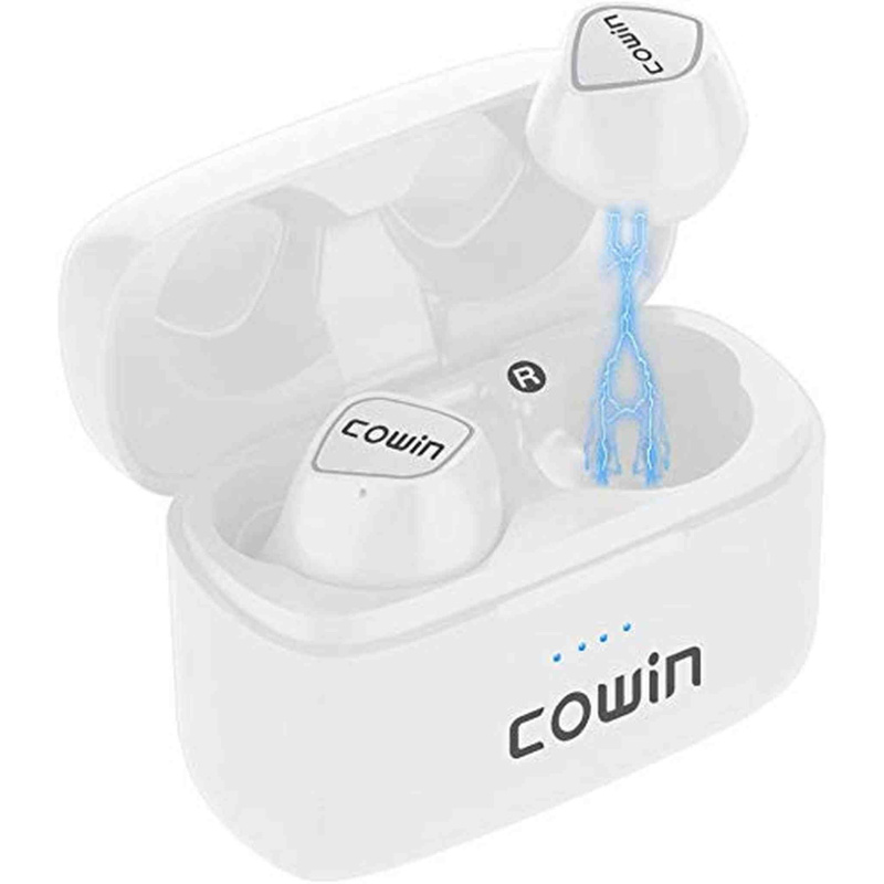 COWIN KY02 Wireless Earbuds Bluetooth Headphones with Microphone, White
