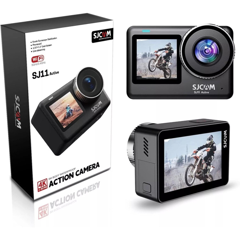 SJCAM C300 Action Camera 4K 30FPS 6-Axis Gyro Stabilization 30M Waterproof 1.3″ Touch Screen 154° Wide Angle 8X Digital Zoom