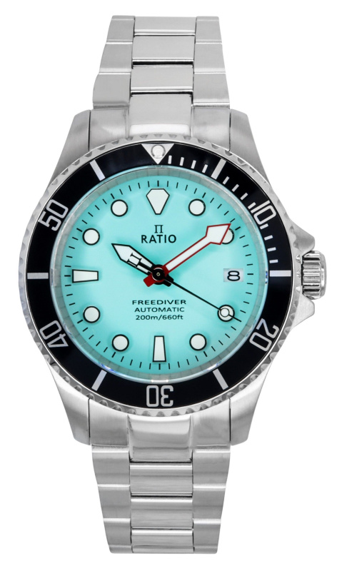 Ratio FreeDiver Sapphire Stainless Steel Ice Blue Dial Automatic RTF042 200M Men's Watch