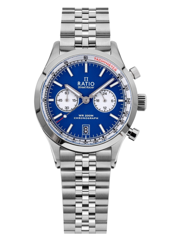 Ratio Street Racer Chronograph RTC014 200M Blue Reverse Panda Dial Limited Edition Watch