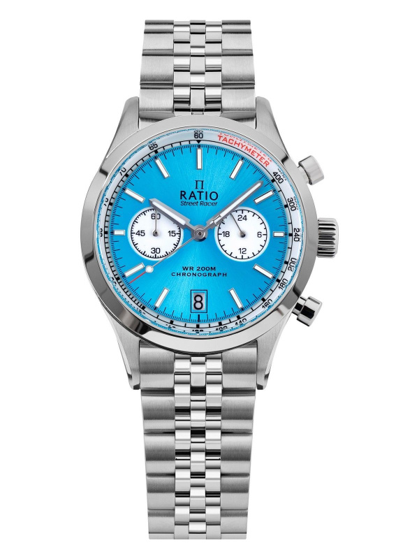 Ratio Street Racer Chronograph RTC018 200M Sunray Blue Reverse Panda Dial Limited Edition Watch