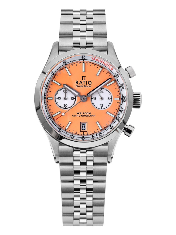 Ratio Street Racer Chronograph RTC019 200M Salmon Reverse Panda Dial Limited Edition Watch