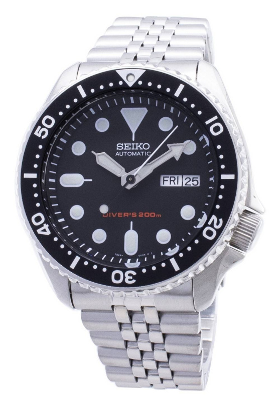 Refurbished Seiko Black Dial Automatic Divers SKX007K2 Men's Watch