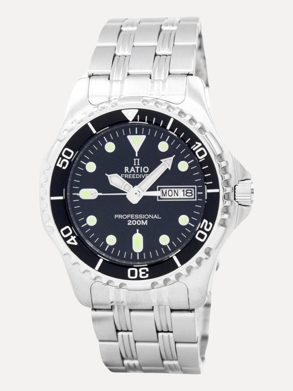 Ratio Free Diver Professional 200M Sapphire Quartz 36JL140 Men's Watch
