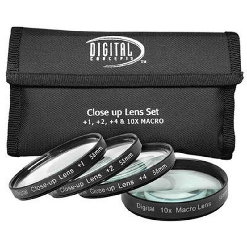 Digital Concepts cl-58 58mm 4-Piece Multi-Coated  Camera Lens Filter Sets