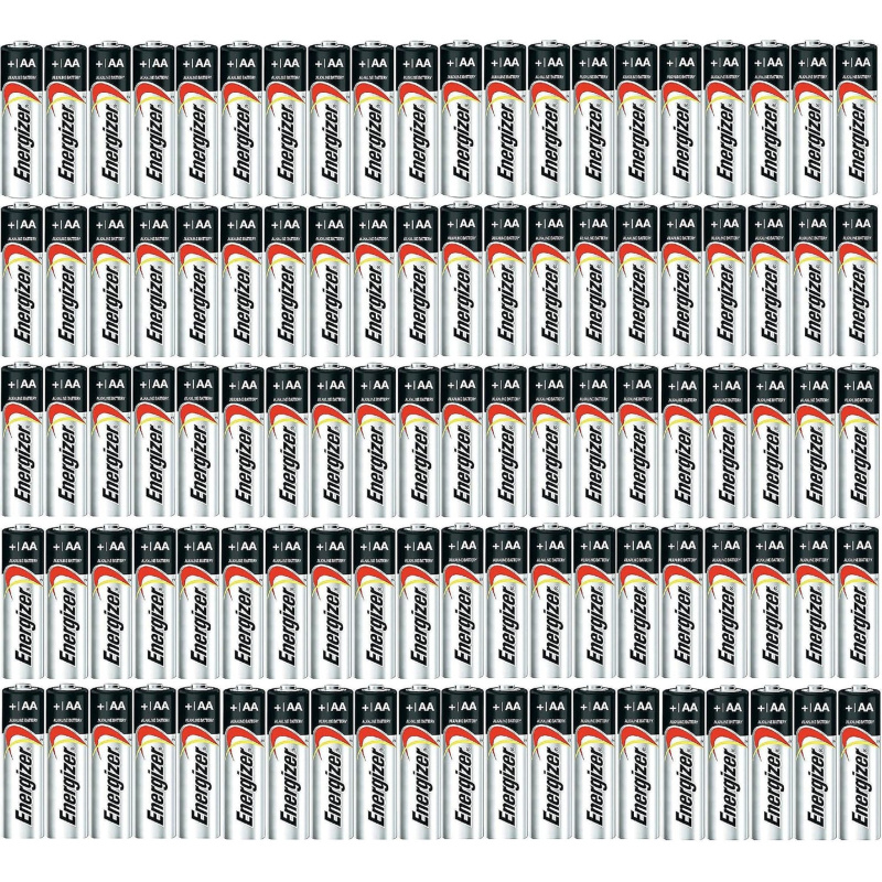 Energizer AA Max Alkaline E91 Batteries, 100 Count