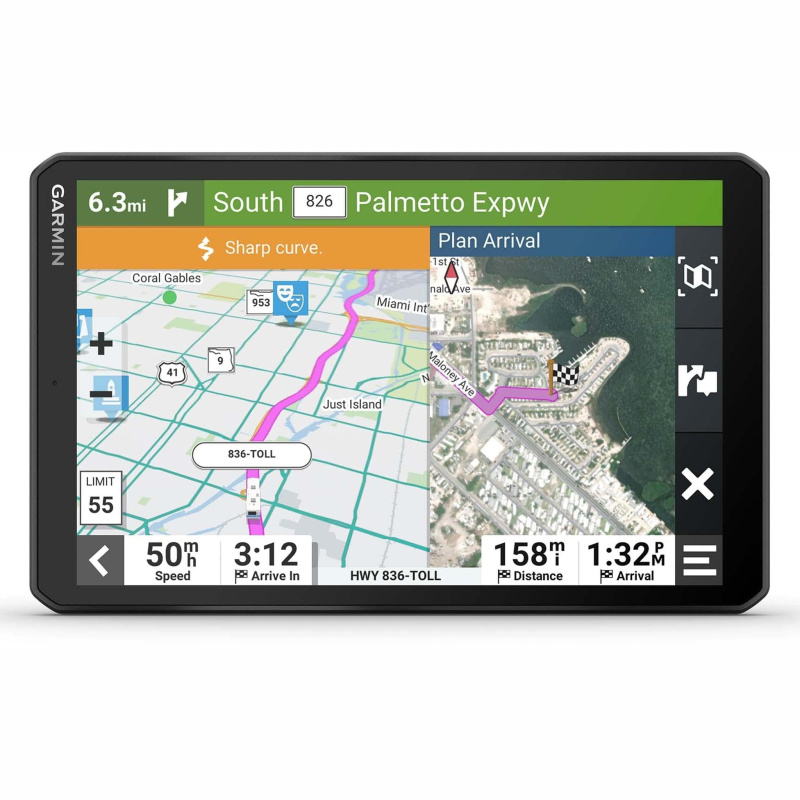 Garmin RV 895, Large, Easy-to-Read 8” GPS RV Navigator, Custom RV Routing, High-Resolution Birdseye Satellite Imagery, Directory of RV Parks and Servi