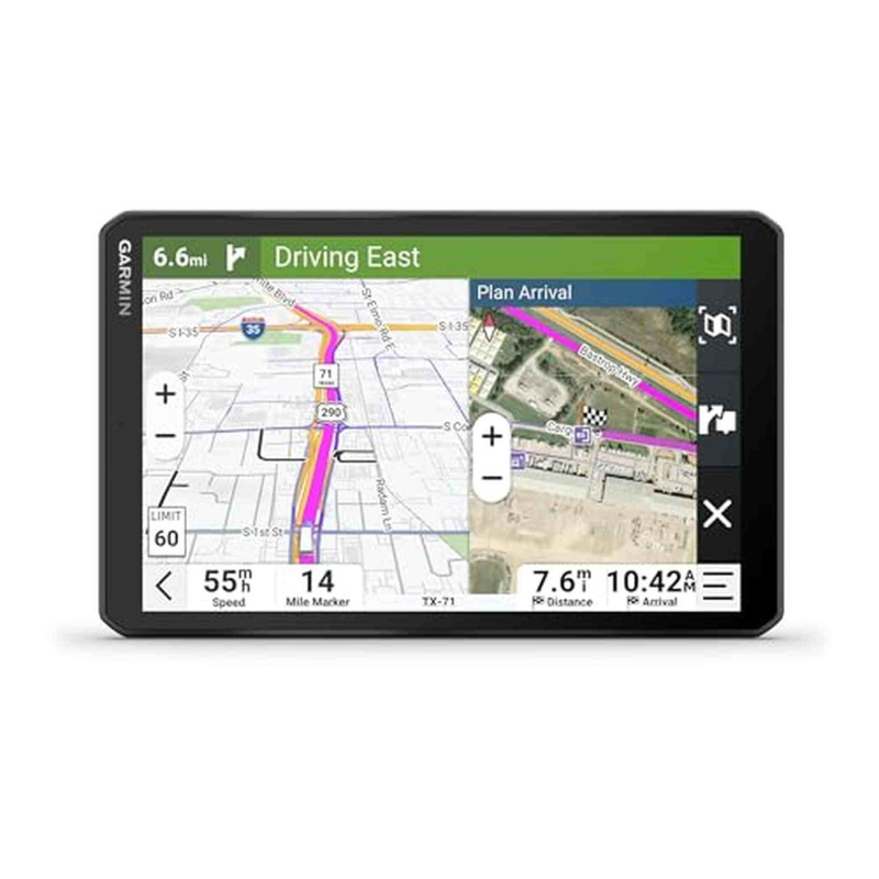 Garmin dēzl™ OTR820, Large High-Res 8” GPS Truck Navigator, Custom Truck Routing, Satellite Imagery, Wind Speed, Community-Shared Loading Docks, Truck