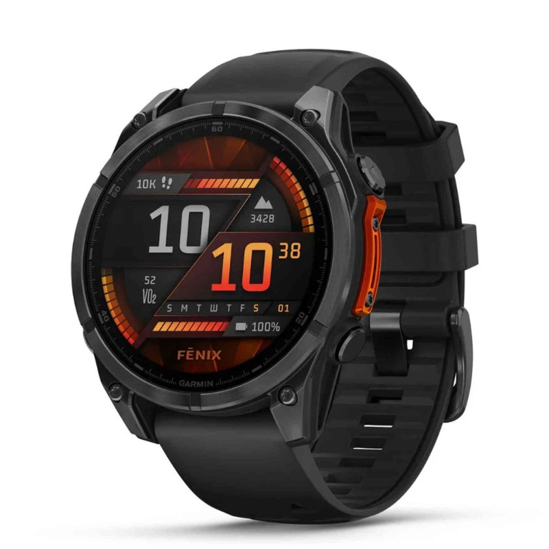 Garmin fēnix® 8, 47 mm, AMOLED, Slate Gray with Black Silicone Band