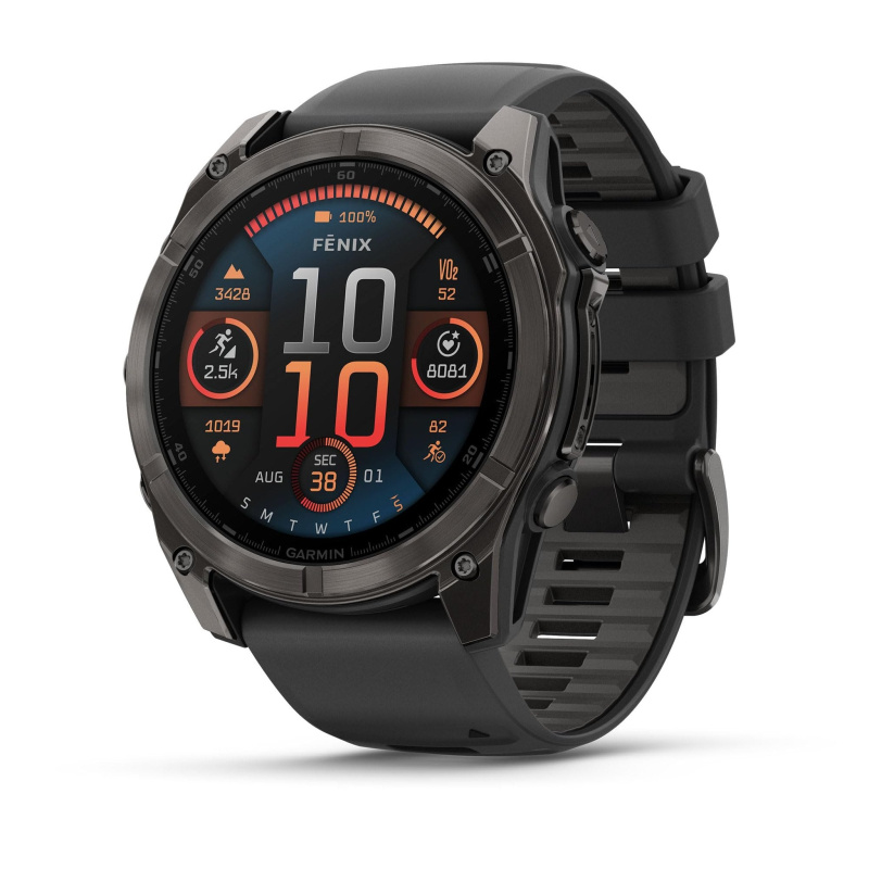 Garmin fēnix® 8 - 51 mm, AMOLED, Sapphire, Premium Multisport GPS Smartwatch, Long-Lasting Battery Life, Dive-Rated, Built-in LED Flashlight, Carbon G