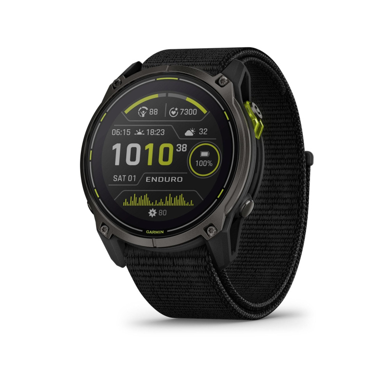 Garmin Enduro™ 3 - 51 mm, Solar, Sapphire, Ultraperformance GPS Smartwatch, Extreme Battery Life, Detailed Mapping, Built-in LED Flashlight, Carbon Gr