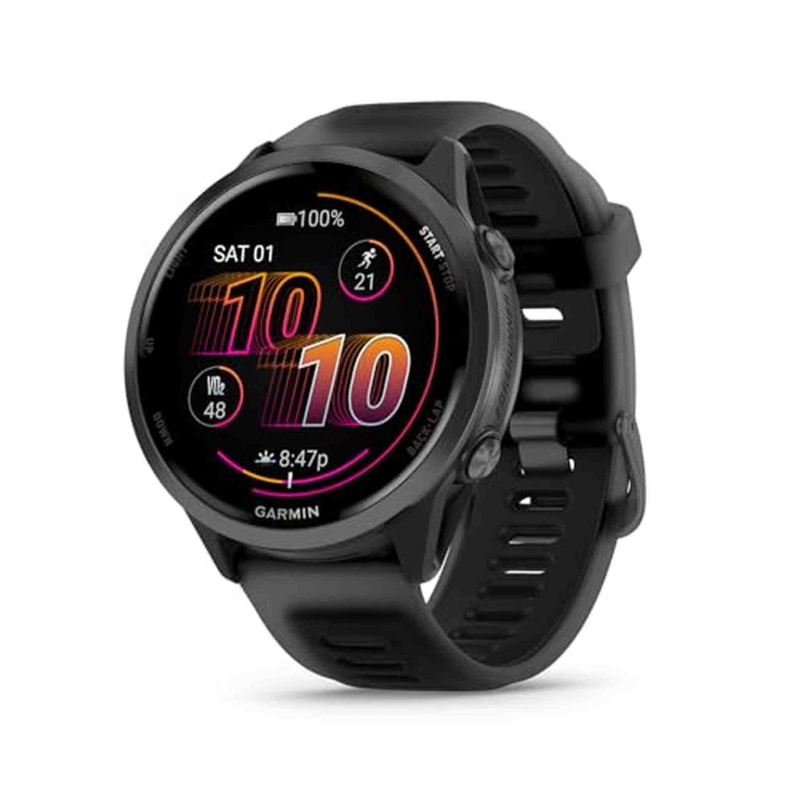 Garmin® Forerunner® 570, 47mm, Advanced GPS Running and Triathlon Smartwatch, AMOLED Display, Training and Recovery Features, Slate Gray Aluminum with