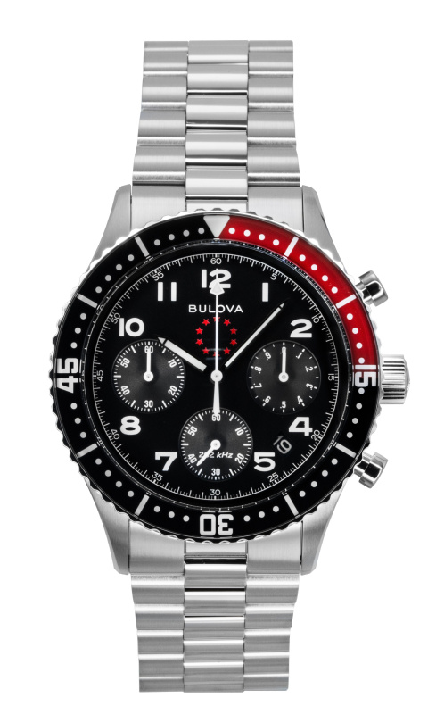 Bulova Marine Star Heritage Special Edition Chronograph Black Dial Quartz Diver's 98B451 200M Men's Watch