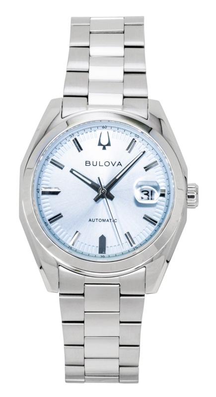 Bulova Surveyor Stainless Steel Light Blue Automatic 96B469 Men's Watch