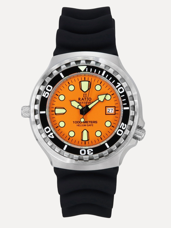 Ratio FreeDiver Version 02 Quartz 1038EF102V-ORG-V02 1000M Men’s Watch