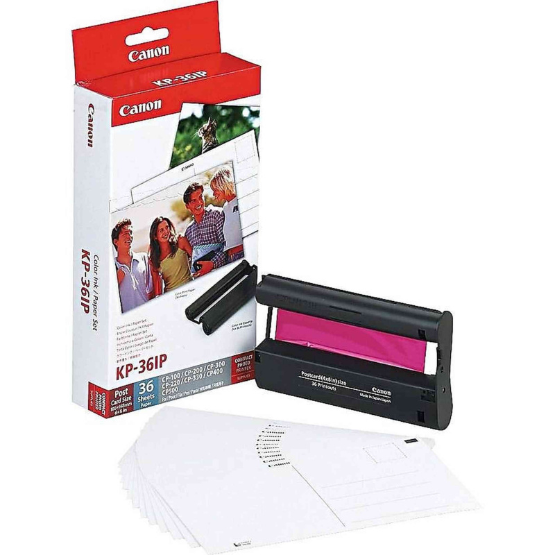 Canon 7737A001 (KP-36IP) Color Ink & Paper Set, Tri-Color in Retail Packaging (International Model)