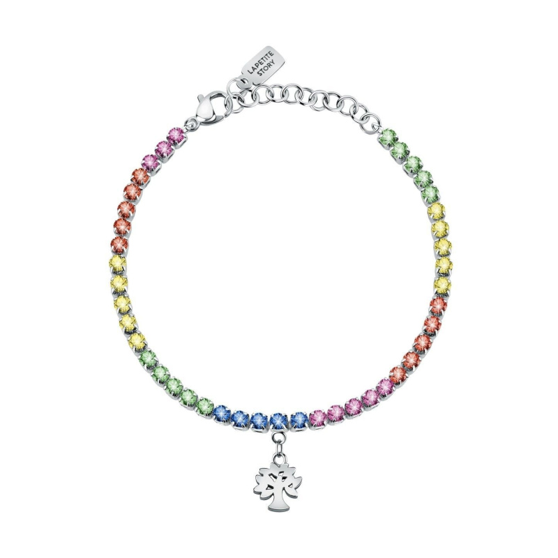 La Petite Story Steel Bracelet With Multicolor Zircons LPS05ARR72 For Women