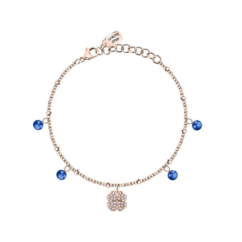 La Petite Story Steel Bracelet With Blue PP Stones LPS05ARR83 For Women