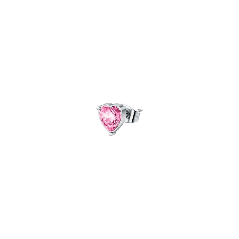 La Petite Story Single Steel Earrings With Rose Heart Crystal LPS02AQM51 For Women