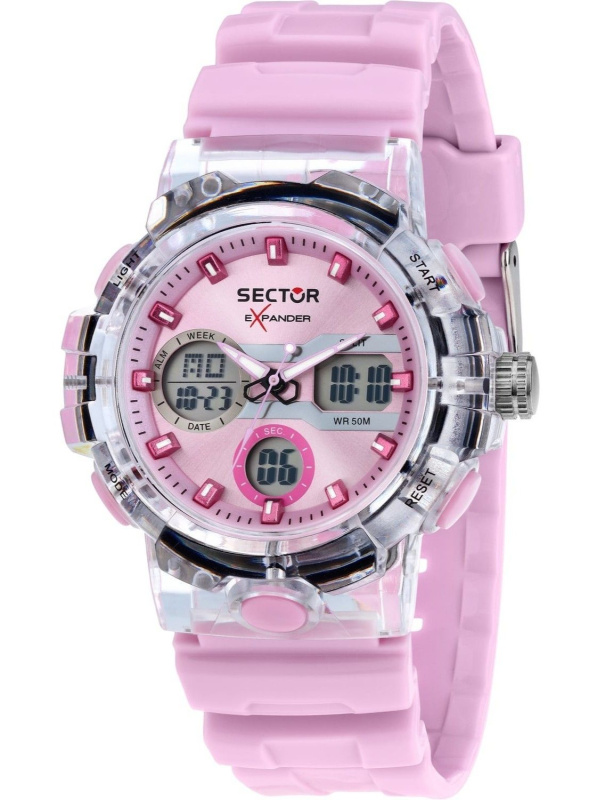 Sector Ex-46 Silicone Strap Purple Dial Quartz R3251242501 Women's Watch