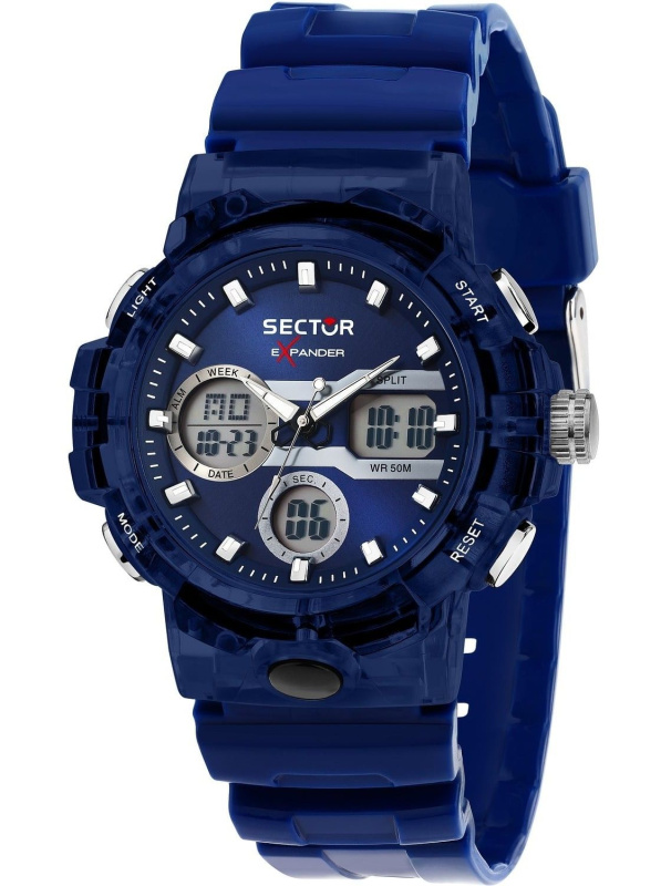 Sector Ex-46 Silicone Strap Blue Dial Quartz R3251242506 Men's Watch