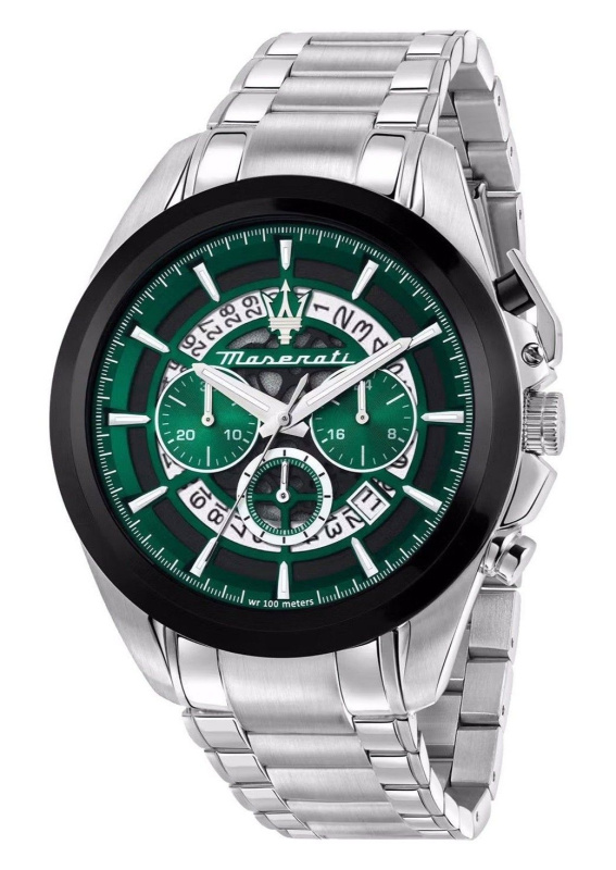Maserati Traguardo Chronograph Stainless Steel Multicolor Skeleton Dial Quartz R8873612060 100M Men's Watch