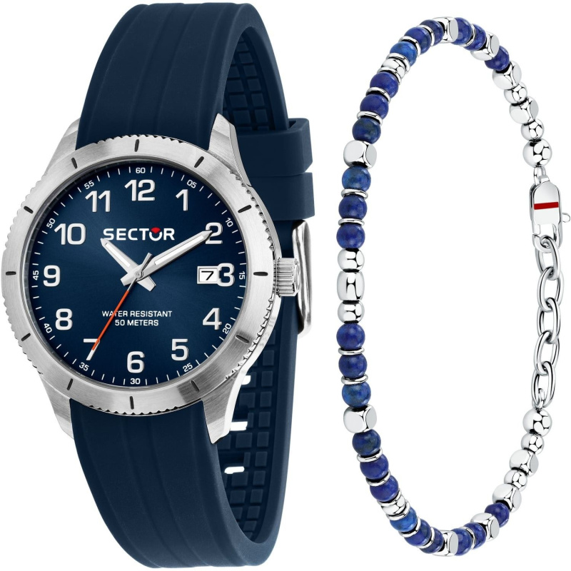 Sector 270 Silicone Strap Blue Dial Quartz R3251578018 Men's Watch With Extra Bracelet