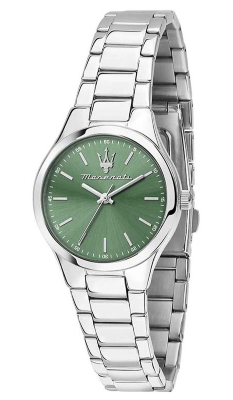 Maserati Attrazione Stainless Steel Green Sunray Dial Quartz R8853151508 Women's Watch