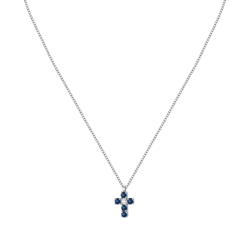 Morellato Tesori Necklace With Blue Cross SAIW216 For Women