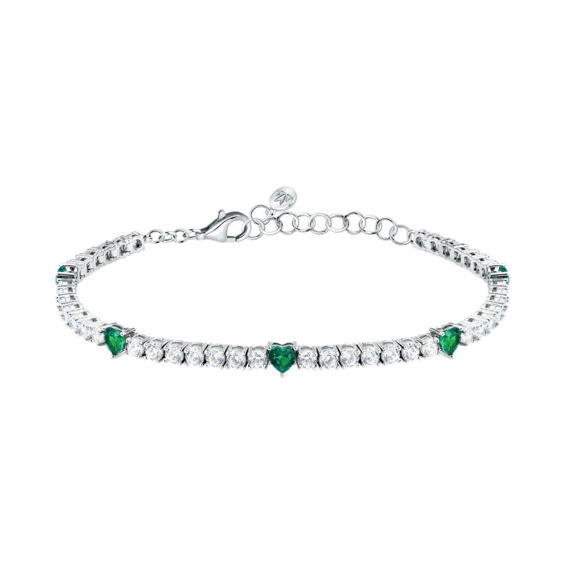 Morellato Tesori Bracelet With Green Hearts SAIW235 For Women