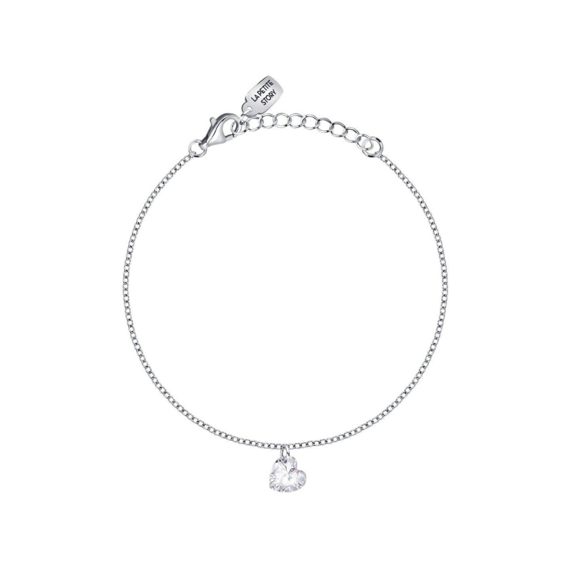 La Petite Story Silver Bracelet With Clear Zircons LPS05AWV54 For Women